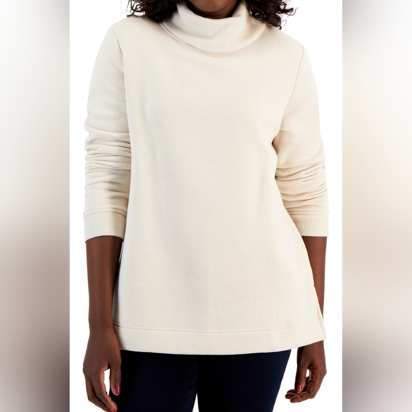 Karen Scott Women's Fleece Turtleneck Sweater Size XL Pre-owned Excellent - Picture 1 of 5